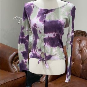 Long sleeve tie dye shirt